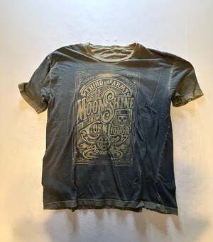 Third & Army Moonshine Corn Liquor Vintage Style Distressed Graphic T-Shirt XXL